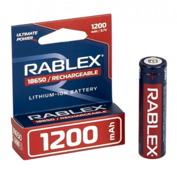 Акумулятор 18650 RABLEX 001797 без захисту 1200 mah літій-іонний