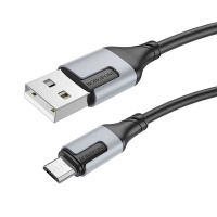 Кабель USB/micro-USB 1 м BOROFONE BX101 Creator 2.4 A чорний з сірим