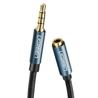 Аудіокабель UGREEN AV118 3.5mm Male to 3.5mm Female Extension Braid 1m Black new