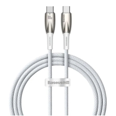 Кабель Type-C/Type-C 1 м Baseus Glimmer 100 Вт білий