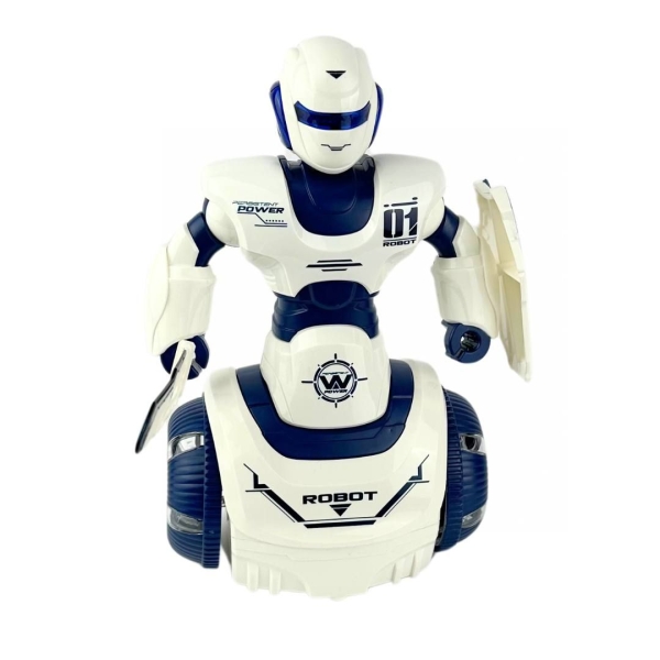 Інтерактивна іграшка Робот 606-15 зі звуковими та світловими ефектами 22 см білий з синім