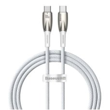 Кабель Type-C/Type-C 1 м Baseus Glimmer 100 Вт білий