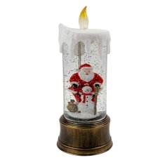 Нічник музичний новорічний LED Свічка HC-G030 USB від батарейок 10 х 10 х 25 см різнобарвний