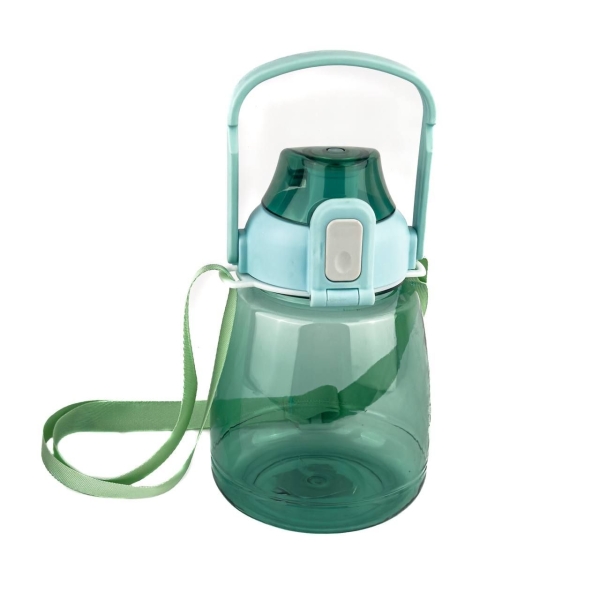 Пляшка для води 6009/XH-32 1300 мл з трубочкою та ремінцем зелений