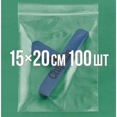 / Пакет струна Zip-Lock, із застібкою, 15x20см, 100 шт/уп, прозорий