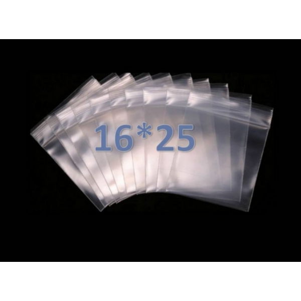 / Пакет-струна Zip-Lock, із застібкою 16x25см, 100 шт/уп, прозорий