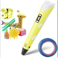 3D ручка 3DPEN-З LCD-дисплей пластик трафарети Жовтий