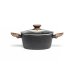 Каструля мармурове покриття Hölmer CR-1325-FAMWL Natural з кришкою 2.5 л чорний