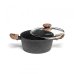 Каструля мармурове покриття Hölmer CR-1325-FAMWL Natural з кришкою 2.5 л чорний