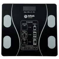Ваги діагностичні фітнес електронні до 180 кг BITEK BT-1605 точність 50 г чорний