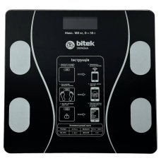 Ваги діагностичні фітнес електронні до 180 кг BITEK BT-1605 точність 50 г чорний