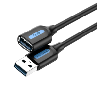 / Кабель Vention USB 3.0 A Male to A Female Extension Cable 2M black PVC Type (CBHBH) new