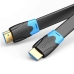 Кабель HDMI/HDMI 1.5 м Vention Flat чорний Кабель HDMI/HDMI 1.5 м Vention Flat чорний