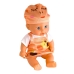 Пупс 2549 у помаранчевому комбінезоні з ванною та аксесуарами шарнірний 26 см