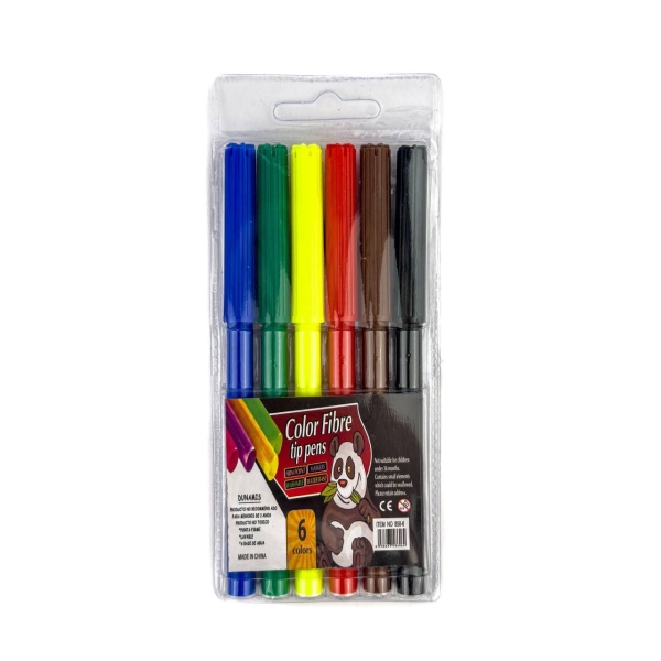 Фломастери 6 кольорів Color Fibre 7790/06 ТР змиваємі Фломастери 6 кольорів Color Fibre 7790/06 ТР змиваємі