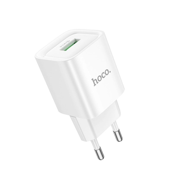 Мережевий зарядний пристрій HOCO C145A Charm single port QC3.0 charger (EU) White new