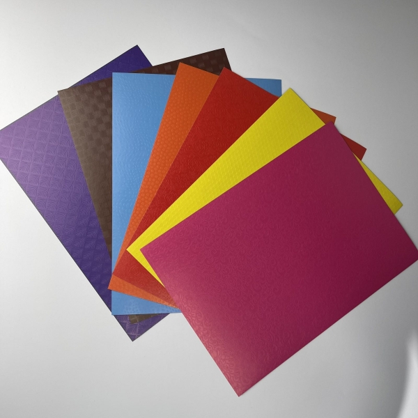 / Картон цветной А4 9л с тиснением