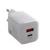 Зарядний блок живлення Type-C+USB WUW C228 30 W 12 V 2.5 A білий