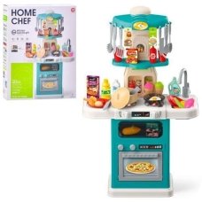 Кухня плита, звук, світло, продукти, посуд, 64пр, на бат-ці, в кор-ці, 922-210 new