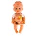 Пупс 2549 у помаранчевому комбінезоні з ванною та аксесуарами шарнірний 26 см