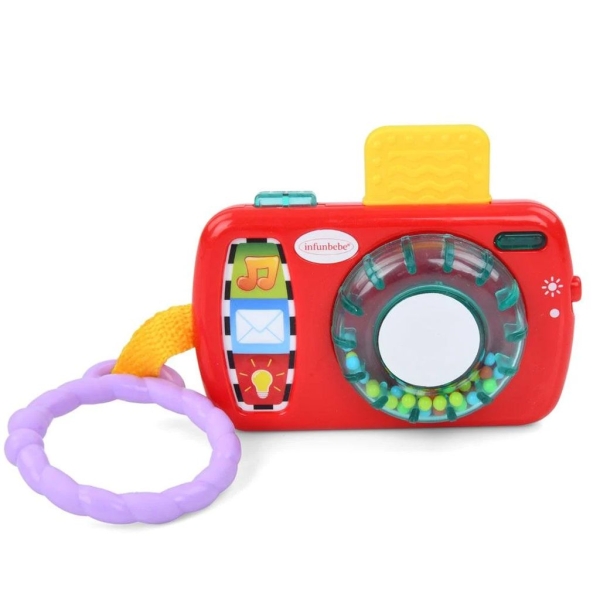 Брязкальце 10 см Фотоапарат LS70DX світлові та звукові ефекти червоний