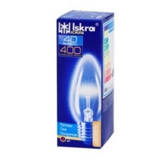 / Лампа розжарювання Іскра R27 40 WT Свічка