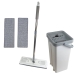 Швабра для миття підлоги 122 см Easy Mop з відром телескопічна ручка автоматичний віджим сірий