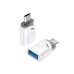 Перехідник USB Type-C M/USB F XO NB256B білий
