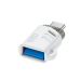 Перехідник USB Type-C M/USB F XO NB256B білий