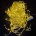 Світлодіодна гірлянда-завіса прозорий дріт 400 LED Euro Led 3 х 2 м 8 режимів теплий білий