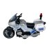 Іграшковий поліцейський мотоцикл 204B звукові та світлові ефекти метал 14 см білий з чорним