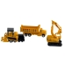 Іграшковий набір машинок 4в1 Будівельний транспорт PT-2021 з фігурками метал 10 см жовтий