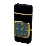 Запальничка газова турбо Годинник 10-34 п'єзовий підпал метал чорний