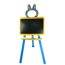 Мольберт дитячий 2в1 Doloni 013777 47 х 33 см двосторонній з магнітною дошкою жовтий з синім