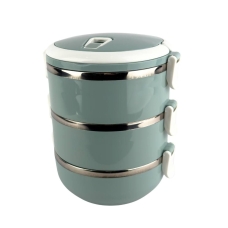 Ланч-бокс трисекційний металевий Empire EM3516 блакитний