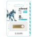 Флеш пам'ять USB 8 GB Wibrand Puma USB 2.0 золотистий