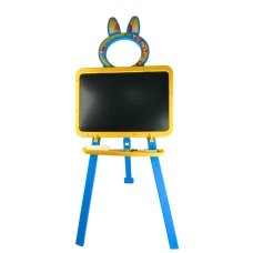 Мольберт дитячий 2в1 Doloni 013777 47 х 33 см двосторонній з магнітною дошкою жовтий з синім