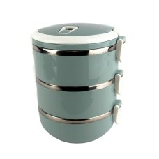 Ланч-бокс трисекційний металевий Empire EM3516 блакитний