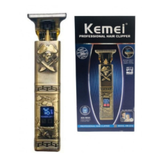 Бездротова машинка для стрижки волосся Kemei KM-2232 USB 4 насадки золотистий