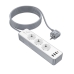 Мережевий фільтр-подовжувач 3 розетки BOROFONE BAC9 Power 3хUSB/Type C 10 А 3 м білий з сірим