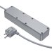 Мережевий фільтр-подовжувач 3 розетки BOROFONE BAC9 Power 3хUSB/Type C 10 А 3 м білий з сірим