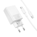 Зарядний пристрій з кабелем USB+Type-C/Type-C 1 м BOROFONE BAS76A Source 30 W білий