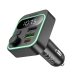 FM-трансмітер модулятор Hoco E85 Tiger Bluetooth USB+Type-C з дисплеєм чорний
