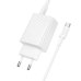 Зарядний пристрій з кабелем USB+Type-C/Type-C 1 м BOROFONE BAS76A Source 30 W білий
