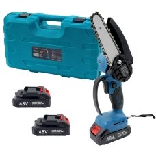 Ланцюгова пила акумуляторна міні Chain Saw 2 акумулятора 2 шини 15 та 20 см з кейсом 48 В
