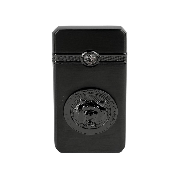 Запальничка газова турбо Пантера 1-51 п'єзовий підпал метал сірий