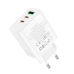Зарядний блок живлення 2хType-C+USB HOCO C126A Pure 40 W 12 V 1.67 A білий