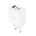 Зарядний блок живлення 2хType-C+USB HOCO C126A Pure 40 W 12 V 1.67 A білий