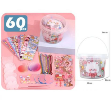 Набір для творчості TRSW-75  основи для брелків, наліпки, пінцет, у відрі, 12-8-12см new