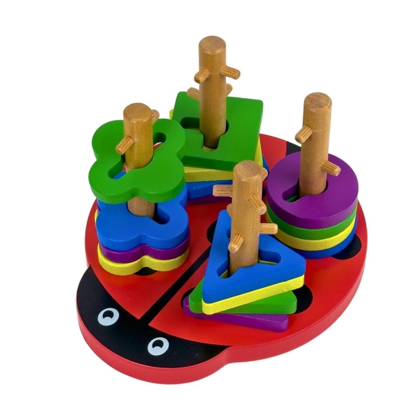 Ігровий набір сортер Сонечко MD1027 дерево 16 фігур різнобарвний